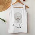 Bichon Frisé Dog Mom ビションフリーゼママかわいい子犬犬の所有者ビションフリーゼ犬 レディースタンクトップ 面白い贈り物