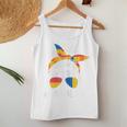 Building Block Messy Bun Mom Life Master Builder Women Tank Top Personalized Gifts