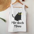 Cat Mir Doch Egal Miau Women's Cat Gray Tank Top Frauen Lustige Geschenke