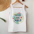 Color Our World Summer Reading 2025 Boho Wildflower Book Women Tank Top Unique Gifts