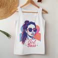 Girl Boss ポップアート セルフエンパワーメント レトロ 1950年代 レディースタンクトップ 面白い贈り物