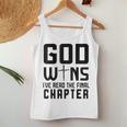 God Wins I 'Ve Read The Final Chapter Christian Faithin God レディースタンクトップ 面白い贈り物