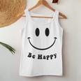 Be Happy Groovy スマイルフェイス かわいい ハッピーピース スマイルフェイス レディースタンクトップ 面白い贈り物