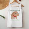 Just Pour The Coffee And Back Awaylowly ドッグプリント レディースタンクトップ 面白い贈り物