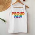Lgbtq Proud Ally Lesbian Gay Pride Lgbt Ally Rainbowintage レディースタンクトップ 面白い贈り物