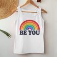 Lgbtq Be You Pocket Gay Pride Lgbt Ally Rainbow Flagintage レディースタンクトップ 面白い贈り物