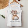 Life Is Better With Bunnies 水彩 ウサギ 花柄 ウサギ レディースタンクトップ 面白い贈り物