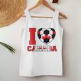 I Love Canada サッカーボール 男の子 女の子 キッズ カナダ国旗 レディースタンクトップ 面白い贈り物