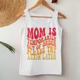 Momは一時的に順不同でおもしろいジョーク ママ向け レディースタンクトップ 面白い贈り物