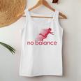No Balance Girl スポーツとユーモアのための面白いパロディデザイン レディースタンクトップ 面白い贈り物