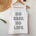 No Beer No Life ノービアーノーライフ ビール おもしろ かわいい レディースタンクトップ 面白い贈り物