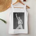 Queen Live Aid フレディ・マーキュリー・ウェンブリー・スタジアム 1985 レディースタンクトップ 面白い贈り物