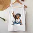 Teckel ロックミュージック 男性 子供 女性 ソーセージ 犬 ダックスフンド 長袖tシャツ レディースタンクトップ 面白い贈り物