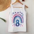 キッズ 誕生日 8 女の子 レインボー 水彩 8歳 レディースタンクトップ 面白い贈り物