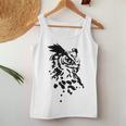 フクロウ -ブラックホワイト-クールな女性男性子供動物 Owl レディースタンクトップ 面白い贈り物