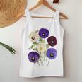 ヴィンテージ パンジー 花 ガーデニング パンジー 恋人 レディースタンクトップ 面白い贈り物