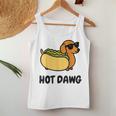 面白い犬 ホットドッグ 食通 駄洒落ギフト 男性 女性 キッズ 男の子 女の子 レディースタンクトップ 面白い贈り物
