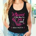 43歳の誕生日 ハイヒール A Queen Was Born In 7月 1981 レディースタンクトップ 彼女への贈り物