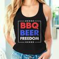 Bbq Beer Freedom シャツ レディースタンクトップ 彼女への贈り物