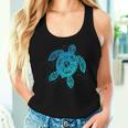 Boho Tiki ティールウミガメ 気泡付き 亀 レディースタンクトップ 彼女への贈り物
