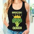 Broccoli Queen ブロッコリーの女王 ブロッコリー ベジタリアン・ベジタブル ブロッコリー レディースタンクトップ 彼女への贈り物