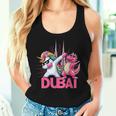 Dabbing ユニコーン 恐竜 男性 女性 男の子 女の子 キッズ ドバイ レディースタンクトップ 彼女への贈り物