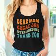 Dear Mom Great Job We're Awesome Thank You Retro Women Tank Top Gifts for Her