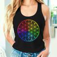 Flower Of Lifeacred Geometry Yogaフラワーオブライフ神聖幾何学瞑想ヨガ レディースタンクトップ 彼女への贈り物