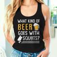 Workout Gym Meme For Beer Loversquats Joke レディースタンクトップ 彼女への贈り物