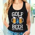Golf And Beer That's Why I'm Here ゴルフ ビールを飲む人 レディースタンクトップ 彼女への贈り物