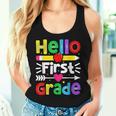 Hello First Grade Back Tochool 1St Day Of 1St Grade レディースタンクトップ 彼女への贈り物
