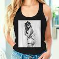 Hot Girl On 男性用 セクシー バッド キティ ピンナップガール B&W レディースタンクトップ 彼女への贈り物