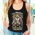 I'll Protect You Kitten Wolf Meme Joke 皮肉な女性 男性 レディースタンクトップ 彼女への贈り物