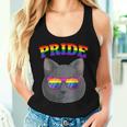 Lgbt Britishhorthair Cat Gay Pride Rainbow Lgbtq Kitty レディースタンクトップ 彼女への贈り物