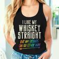 Like My Whiskeytraight Friends Lgbtq Gay Pride Proud Ally レディースタンクトップ 彼女への贈り物
