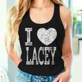 I Love Lacey バレンタイン ガールフレンド 女の子 娘 ハート 妻 レディースタンクトップ 彼女への贈り物