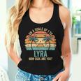 Lyra Cute Retro Girls Groovy Lyra Personalized Name 長袖tシャツ レディースタンクトップ 彼女への贈り物