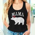 Mama Bear Xmas Buffalo Plaid Lights Matching Family Pajama レディースタンクトップ 彼女への贈り物