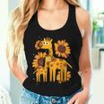 Mom Daughter Giraffe Sunflower Safari Lover Mother's Day Women Tank Top Gifts for Her