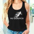 No Balance Girl スポーツとユーモアのための面白いパロディデザイン レディースタンクトップ 彼女への贈り物