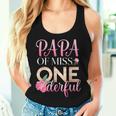 Papa Of Miss Onederful Girls 1歳の誕生日 マッチングファミリー レディースタンクトップ 彼女への贈り物