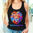 Rainbow Lion レインボー ライオン かっこいい おしゃれ レディースタンクトップ 彼女への贈り物