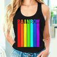 Rainbow レインボー《虹 カラー》【デザインアート】文字 7色 カラフル レディースタンクトップ 彼女への贈り物