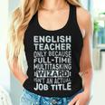Wizard Job Title Quote English Teacher Camiseta sin mangas para mujer Regalos para ella