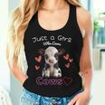かわいい ホルスタイン 牛 の – ' Just A Girl Who Loves Cows ' デザイン レディースタンクトップ 彼女への贈り物