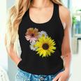 ひまわり ガーベラ 花 デイジー ガーベラ 花 デイジー 花柄 レディースタンクトップ 彼女への贈り物