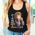 アニメとハンバーガーが大好きな女の子 レディースタンクトップ 彼女への贈り物