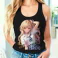 アニメ風イラスト ギャル 最強 可愛い女の子 レディースタンクトップ 彼女への贈り物