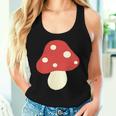 シンプルでキュートなキノコのグラフィック Cute Mushroom レディースタンクトップ 彼女への贈り物