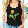 ダンディライオン タンポポ 黄色い花 ライオンの頭 レディースタンクトップ 彼女への贈り物